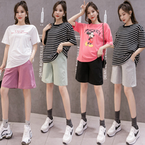 Summer pregnant women pants large-yard wear cotton pentate sports pants A-word broad leg pregnant shorts