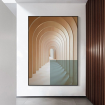 Plains and decorations high-end light and extravagant paintings modern simple corridor crossword painting hotel model hall wall painting