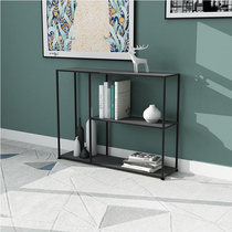 Nordic Xuanguan leaning against wall Bookshelf Living-room Sofa Rear Shelving minimalist collection Decorative Iron Art Shelf Custom