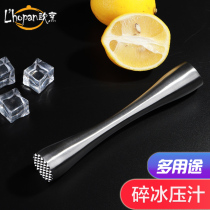 European cooking stainless steel bartender crushed ice cone lemon mash stick ice crusher ice stick bartender tool