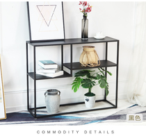 Nordic Xuanguan Shelf Creative Flower Shelf Modern Living Room Bedroom Corner Bookshelf Iron Art Contained Decorative Display Shelf