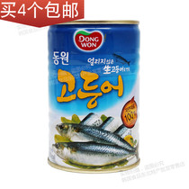 4 Korean Dongwon Cattle Canned 400g Curling with Canned Mackerel 140