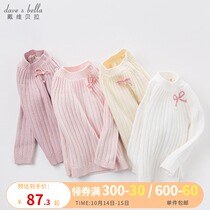 David Bella childrens sweater autumn and winter New Girls warm pullover baby knitted base coat