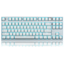 GANSS GS87 cherry shaft all-flush backlight game mechanical keyboard 87 white green shaft ice blue light