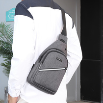 Casual Male Bag Oxford Cloth Single Shoulder Diagonal Satchel Boomer Chest Bag Mens Bag New Stylish Chest Front Small Backpack