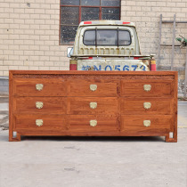 Mahogany furniture hedgehog rosewood bedroom 9 bucket cabinet new Chinese solid wood auspicious cloud carved locker rosewood bucket cabinet