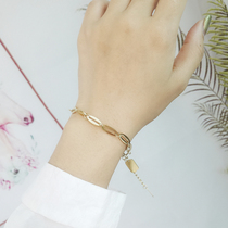 Titanium steel does not fade good luck letters personality ins bracelet female cold wind niche design Korean version of simple hand decoration tide