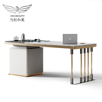 Rock board Kung Fu tea table New tea table Villa office tea making integrated high-end custom modern light luxury rock board tea table