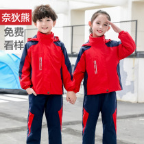 Primary school childrens school uniforms Assault Clothing Suit Autumn winter style outdoor activities Warm Windproof Kindergarten Class Uniform Group Unity