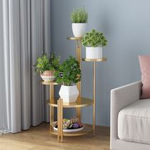 Nordic living room light luxury interior decoration floor-standing shelf modern simple shelf multi-layer ornaments flower pot rack