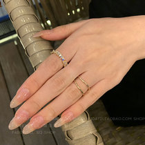 Beautiful fried ~ exquisite zircon high-grade ring female niche design light luxury fashion personality ins tide opening adjustable