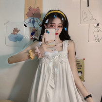 Pajamas female summer thin sling nightdress cute Japanese 2021 new students sweet Net red pop princess style