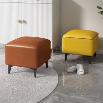 Small stool household low stool solid wood stool living room coffee table stool thickened low stool modern minimalist shoe changing stool porch square stool