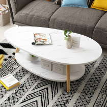 Coffee table Nordic double-decker small apartment Modern living room household table Simple tea table Creative sofa side a few small round tables