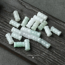 Bamboo Jade jade beads loose beads bucket beads diy handmade antique jewelry earrings necklace bracelet accessories material