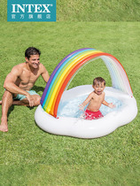 INTEX Inflatable Baby Swimming Pool Kids Family Unicorn Pool Ocean Ball Shaded Pool