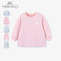 English childrens suit men and women baby warm jacket pants home clothing underwear set YLCAJ30006A01