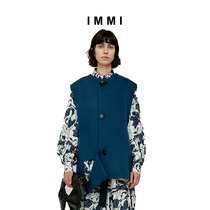 (Designer brand IMMI)Cashmere double-sided wool asymmetric vest 192VT013C