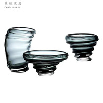 Simple modern Vase ornaments glazed model room soft home accessories set living room Creative Flower Crafts
