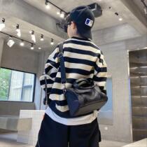 Boy striped fake two-piece sweatshirt 2021 new ocean gas spring autumn childrens port wind blouse 4-12 years old CUHK Scout