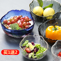 Creative hammer glass fruit plate home Nordic style crystal salad bowl modern living room coffee table fruit Basin