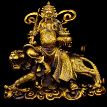 Pure copper large Zhao Gongming Wu Caishen Feng Shui decoration opening Zhaocai town house decoration home accessories