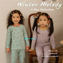 Little black Totie autumn and winter girls New Home clothing velvet cotton underwear thick little black Tony suit