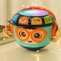 Douyin hand beat drum baby toy puzzle 1 year old baby music beat drum 6 months child tumbler rechargeable
