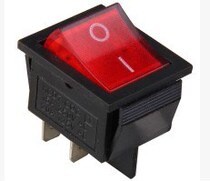 KCD4 4 feet with light boat switch button rocker power switch boat switch Red 2-speed copper foot