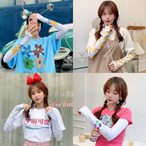 Ice sleeve driving sunscreen arm arm guard summer outdoor ice silk sleeve Japanese cute leisure anti ultraviolet gloves
