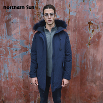 North Mountain outdoor mens goose down with a long self-heating fur collar thickened extremely cold down and windproof anti-splash water 7553