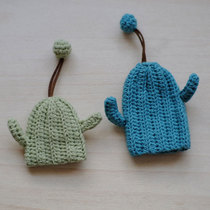 New cactus couple key bag crochet handmade diy woolen material bag homemade gift pendant