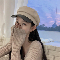 Japan Rosex Tangk hat female autumn winter deer navy hat Joker British beret cap cap