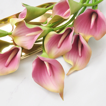 (9 thoughts) PU material emulation flower Mini small horseshoe lotus Nordic wind wedding handzalwood bouquet F359