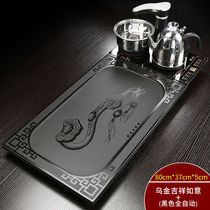 Household Wujin Stone tea tray natural size stone tea tray whole simple tea table automatic electric heating magnetic stove