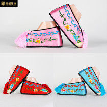  Drama shoes flower shoes color shoes increased embroidered shoes womens drama supplies color shoes costume lady shoes opera color shoes bag