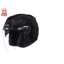 Marooshen helmet carbon fiber helmet double lens summer scooter three - quarters of the retro cool L11