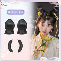 Ancient Clothing Wig Maple Maple Leaf Hair style Gufeng Hanfu Leaves Hair Bag 100 lap playful osmanthus Jade Rabbit Fly Sky Hair Bag Styling