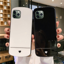 Couples love Apple 11 phone case curved glass Apple x phone case Oval iPhone11pro phone case max anti-drop 8plus black and white Apple 7 Apple 6s Apple x