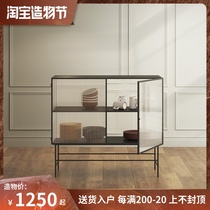 Danish JIANFA design brand Nordic simple dining side cabinet glass Entrance cabinet Restaurant storage cabinet cupboard glass