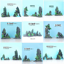 Fish tank rockery decoration landscaping package simulation Rockery stone hollow size ornaments set aquarium decoration