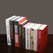 Fake book ornaments Simple Nordic living room study rack ornaments modern bookcase fake book simulation book props
