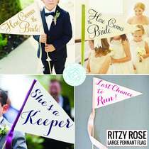 Wedding pennant creative decoration flag bride signature wedding logo ring flag bearer logo wedding ceremony logo