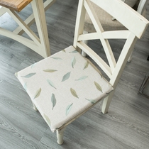 Can pure cotton linen embroidered chair cushion cushion seat cushion cushion American Nordic silicone non-slip
