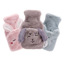 Cartoon plush hot water bottle water injection explosion-proof warm water bag period warm palace cute mini portable small hand warmer