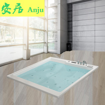 Embedded acrylic double bathtub home intelligent constant temperature heating surfing massage couple big bath 1 8 meters