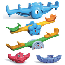 New double rocker indoor childrens rocking horse kindergarten seesaw outdoor plastic rocking home Toys