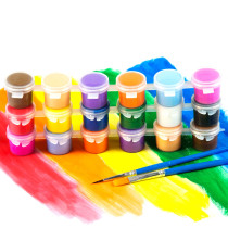 Childrens painted diy acrylic pigment 12-color set kindergarten six-connected body safe and environmentally friendly painting and waterproof