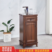 European-style tea bar machine household vertical water dispenser disinfection cabinet smart light luxury mobile tea table household small tea cart with wheels