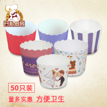 Christmas cake cupcakes high temperature resistant chiffon papery paper cups paper holder 50 baking cake cupcakes small